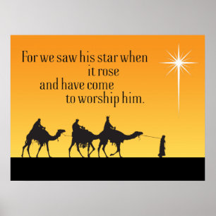 Drie Wise Mannen Star van Bethlehem kerstPoster Poster