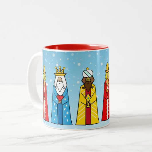 Drie Wise Mannen tweetone koffie Mok (Voorkant links)