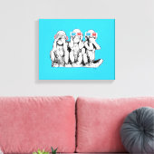 Drie Wise Monkeys 3D Species Pop Art Print (Insitu (Woonkamer))