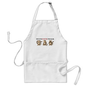 Drie Wise Monkeys Aprons Standaard Schort