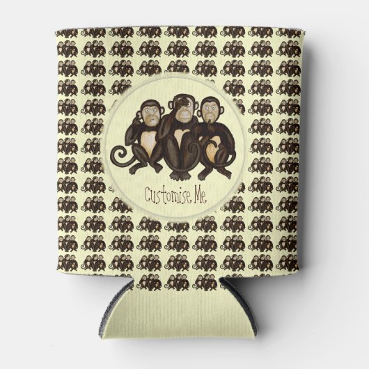 Drie Wise Monkeys Blikjeskoeler (Voorkant)