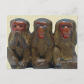 Drie Wise Monkeys Briefkaart (Voorkant)