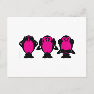 Drie Wise Monkeys Briefkaart