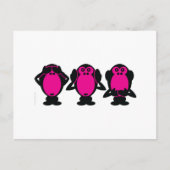 Drie Wise Monkeys Briefkaart (Voorkant)