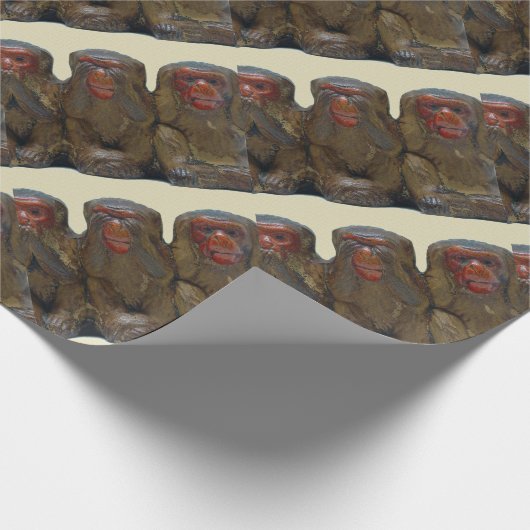Drie Wise Monkeys Cadeaupapier (Hoek)