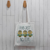 Drie Wise Monkeys Cartoon Canvas tas