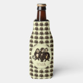 Drie Wise Monkeys Flesjeskoeler (Fles Voorkant)