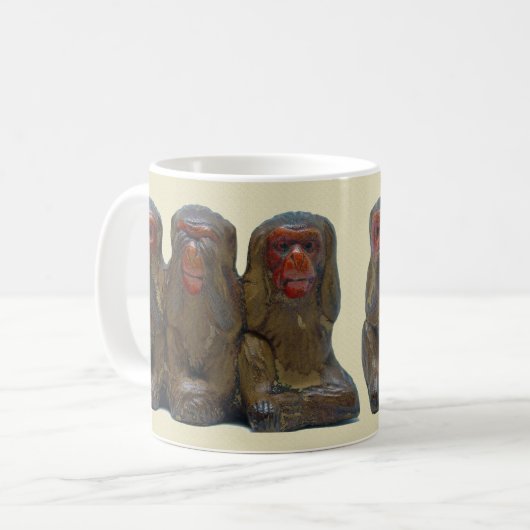 Drie Wise Monkeys Koffiemok (Voorkant links)