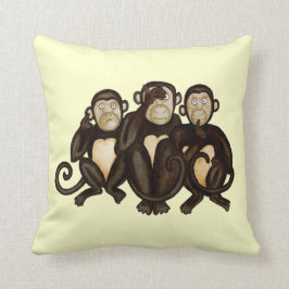 Drie Wise Monkeys Kussen