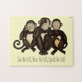 Drie Wise Monkeys Legpuzzel (Horizontaal)