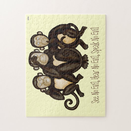 Drie Wise Monkeys Legpuzzel (Verticaal)
