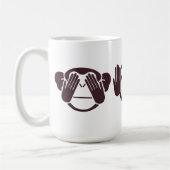 Drie Wise Monkeys Ontwerp Koffiemok (Links)
