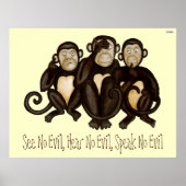 Drie Wise Monkeys Poster (Voorkant)