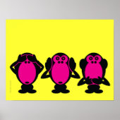 Drie Wise Monkeys Poster (Voorkant)
