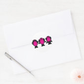 Drie Wise Monkeys Ronde Sticker (Envelop)