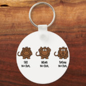 Drie Wise Monkeys Sleutelhanger