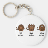 Drie Wise Monkeys Sleutelhanger (Voorkant)