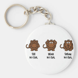 Drie Wise Monkeys Sleutelhanger