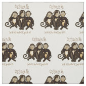 Drie Wise Monkeys Stof (Swatch)