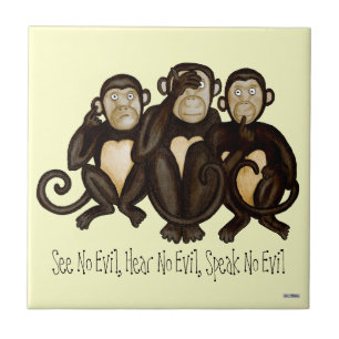 Drie Wise Monkeys Tegeltje