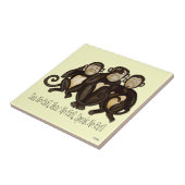 Drie Wise Monkeys Tegeltje (Zijkant)