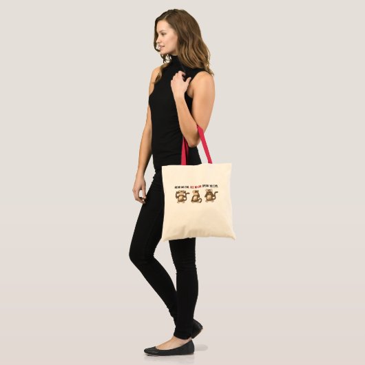 Drie Wise Monkeys Tote Bag (Voorkant (model))
