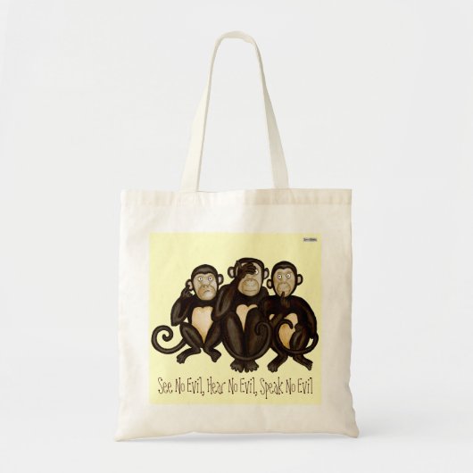 Drie Wise Monkeys Tote Bag (Voorkant)