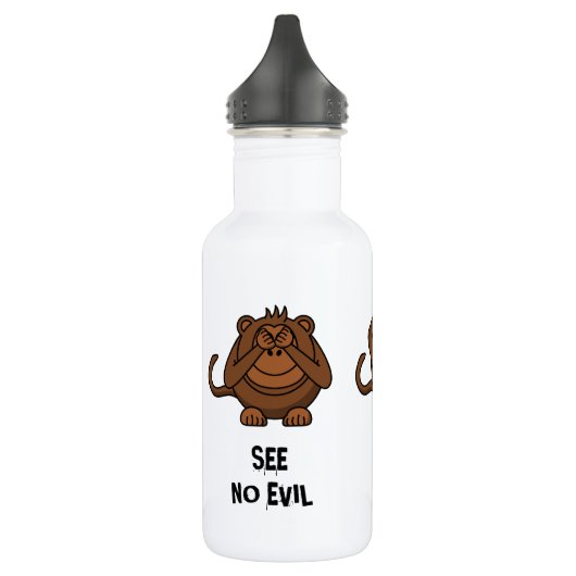 Drie Wise Monkeys Waterfles (Links)