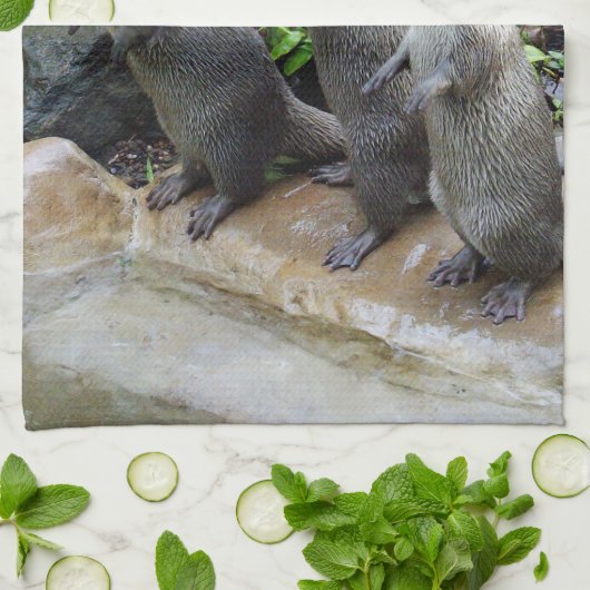 Drie Wise Otters, Tea Towel Theedoek (Gevouwen)