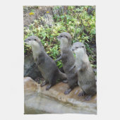 Drie Wise Otters, Tea Towel Theedoek (Verticaal)