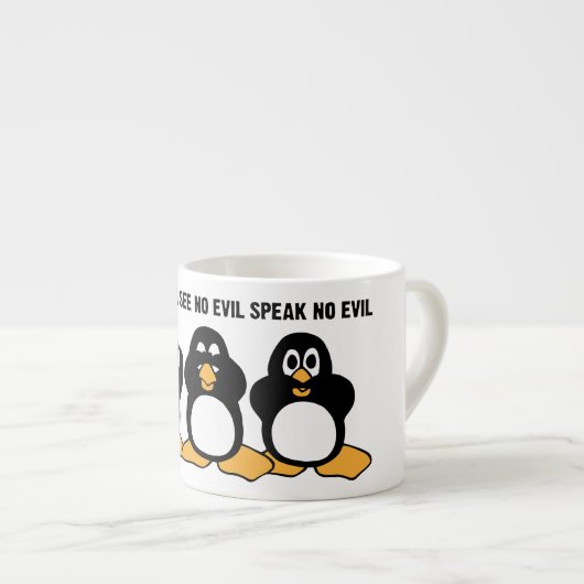 Drie Wise Penguins Design Graphic Espresso Kop (Voorkant rechts)