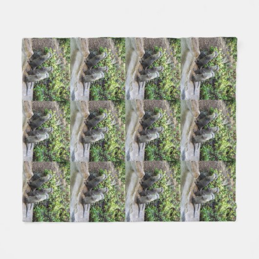 Drie Wise Standing Otters Fleece Deken (Voorkant (Horizontaal))