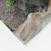 Drie Wise Standing Otters Fleece Deken (Hoek)