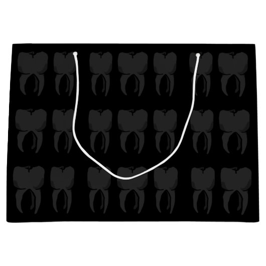 Drie Wise Teeth Dentist Gift Bag Large Cadeautasje (Voorkant)