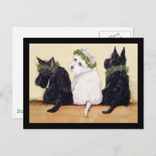 Drie Wise Terriers Briefkaart (Voorkant / Achterkant)