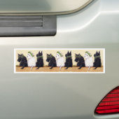 Drie Wise Terriers Bumpersticker (Op auto)