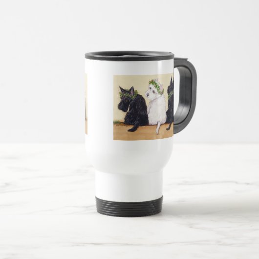 Drie Wise Terriers Reisbeker (Voorkant rechts)