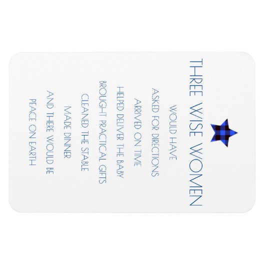 Drie Wise Women Kerstmagneet Magneet (Horizontaal)