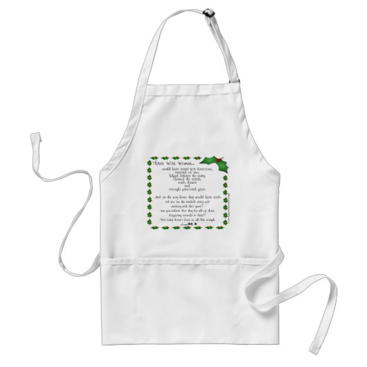 Drie Wise Women Kitchen Apron Standaard Schort (Voorkant)