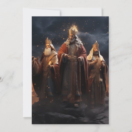Drie wiseman kerstkaart (Voorkant)
