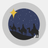 Drie Wisemen Bethlehem Star Classic Ronde Sticker (Voorkant)