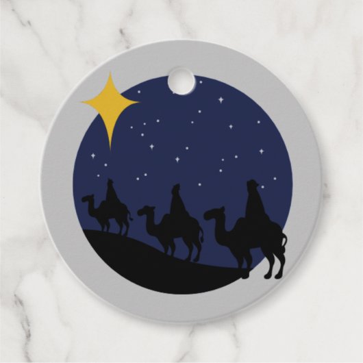 Drie Wisemen Bethlehem Star Gift Label (Voorkant)