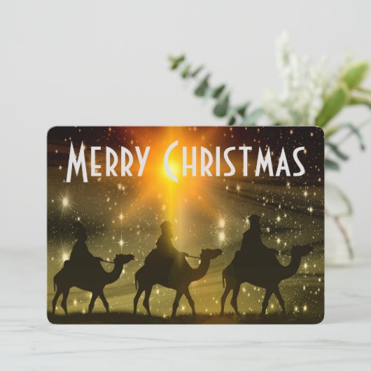 Drie Wisemen Feestdagenkaart (Staand voorkant)