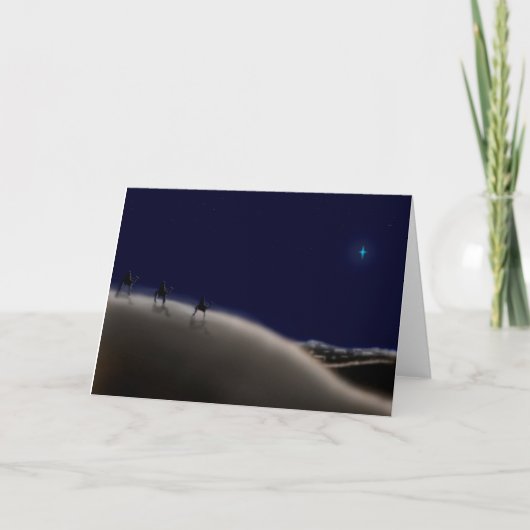 Drie Wisemen Kerst Kaart (Voorkant)