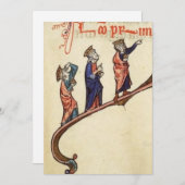 Drie wisemen na de ster van Kerstmis Feestdagenkaart (Voorkant / Achterkant)