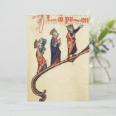 Drie wisemen na de ster van Kerstmis Feestdagenkaart (Staand voorkant)