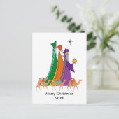 Drie Wisemen Star Merry Christmas-Kaart Feestdagenkaart (Staand voorkant)