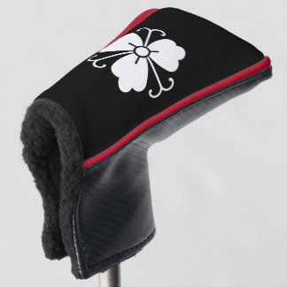 Drie wisteria bloemen met ranken golfheadcover
