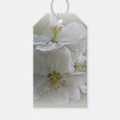 drie witte bloemen cadeaulabel (Voorkant)