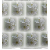 drie witte bloemen douchegordijn (Voorkant)